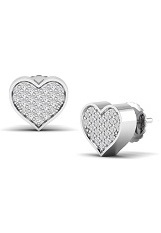 good-looking round brilliant cut baby diamond earrings